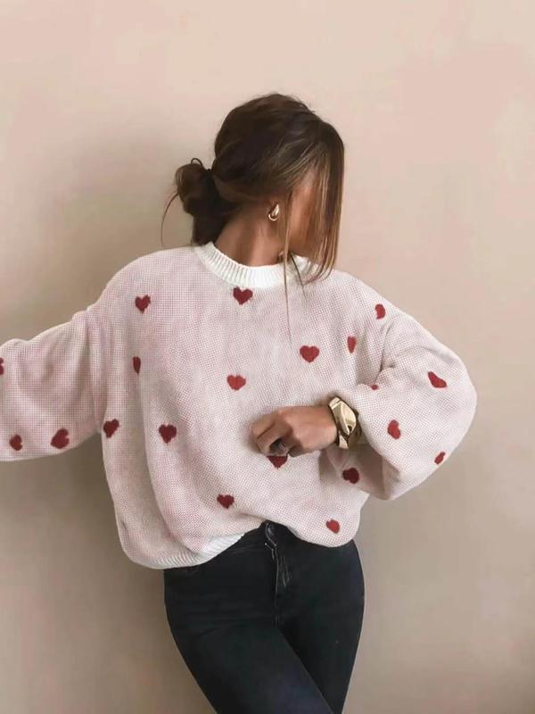 Amara | Premium Artisan Heart Knit Sweater