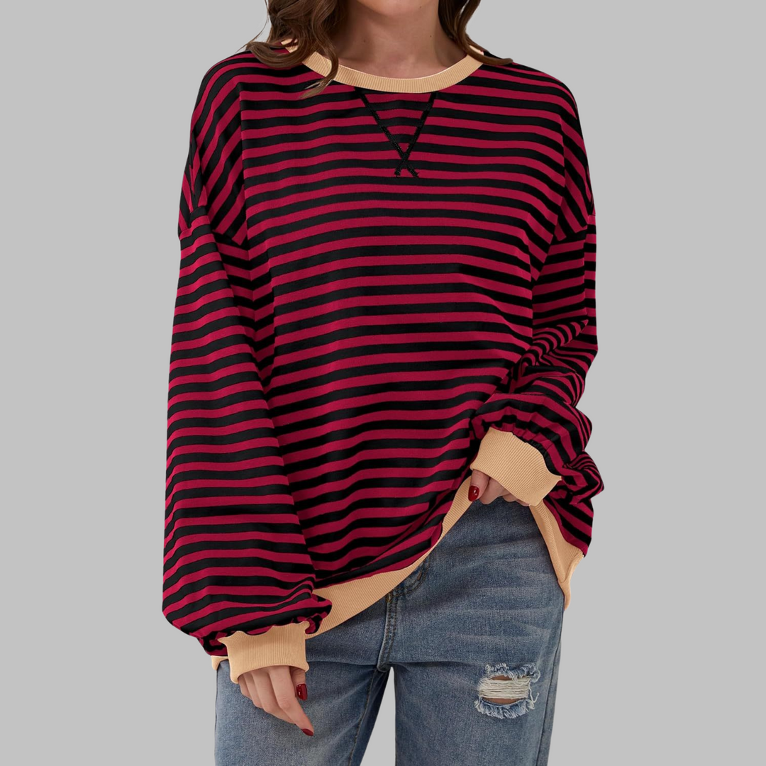 LUKA - Soft Striped Long Sleeve Top - Lightweight Spring Layer