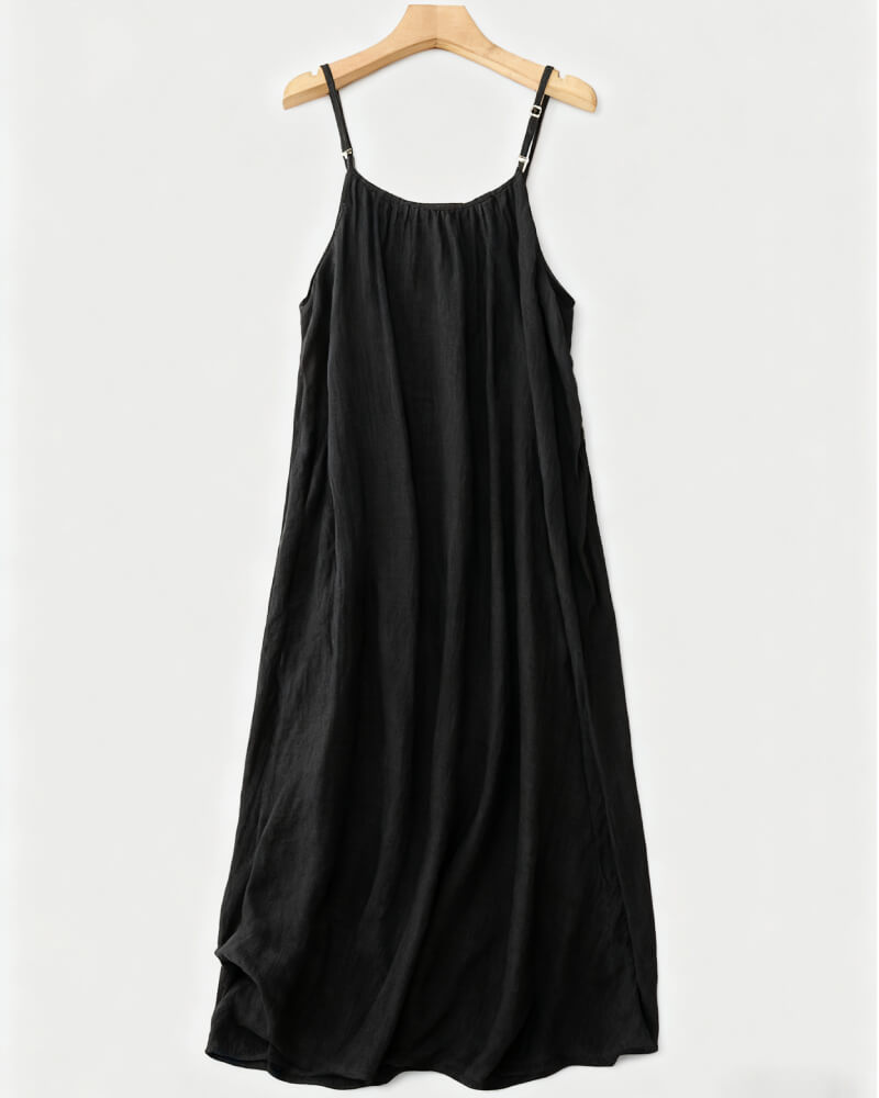 Women's Solid Color Backless Cami Dress