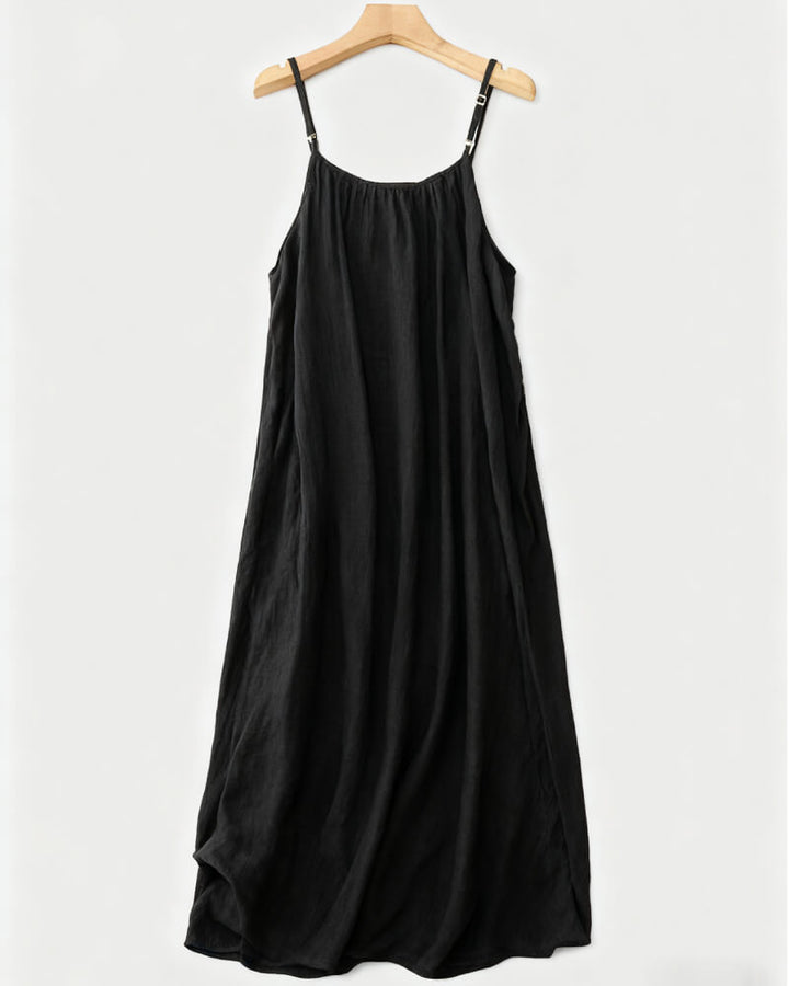 Women's Solid Color Backless Cami Dress