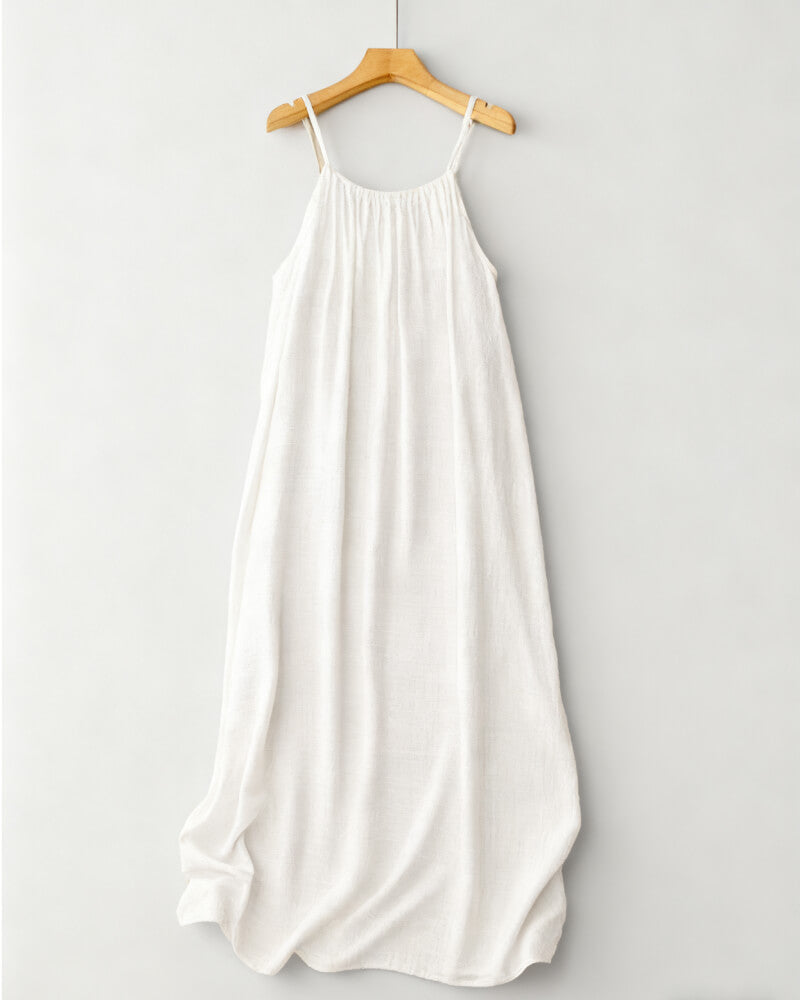 Women's Solid Color Backless Cami Dress