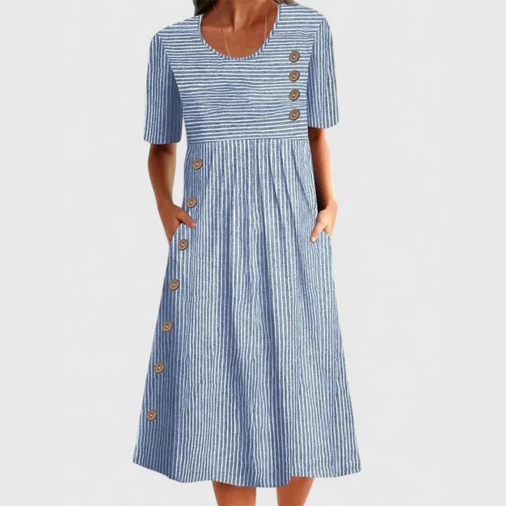 The Imogen | Striped Midi Dress