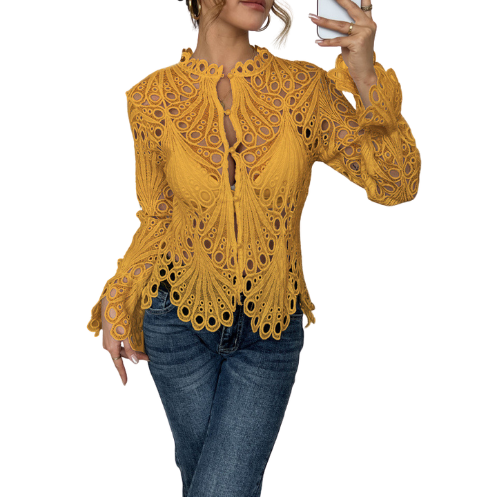 ISLA | Modern Hollow Detail Blouse