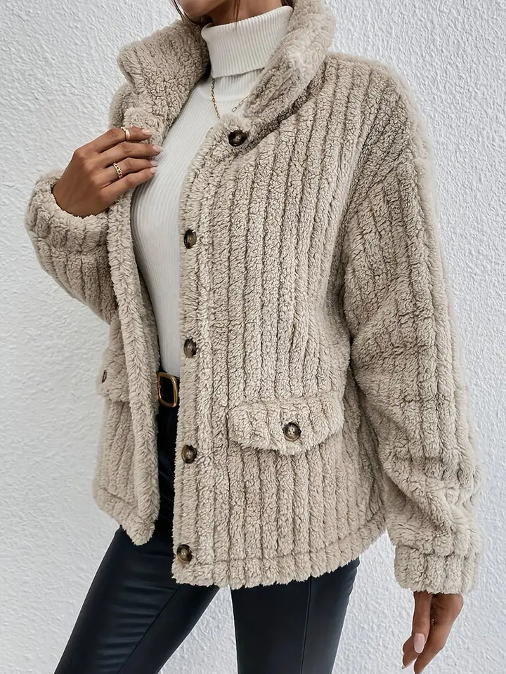 Agni | Double-Sided Velvet Button Cardigan