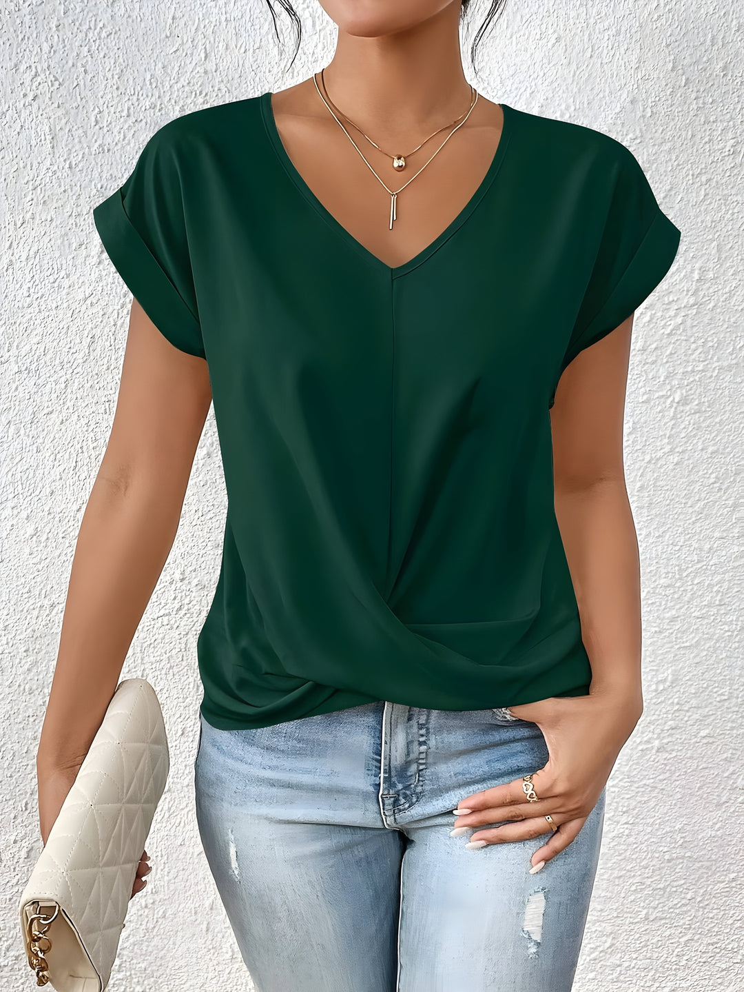 Sandra | Twist V-Neck Top