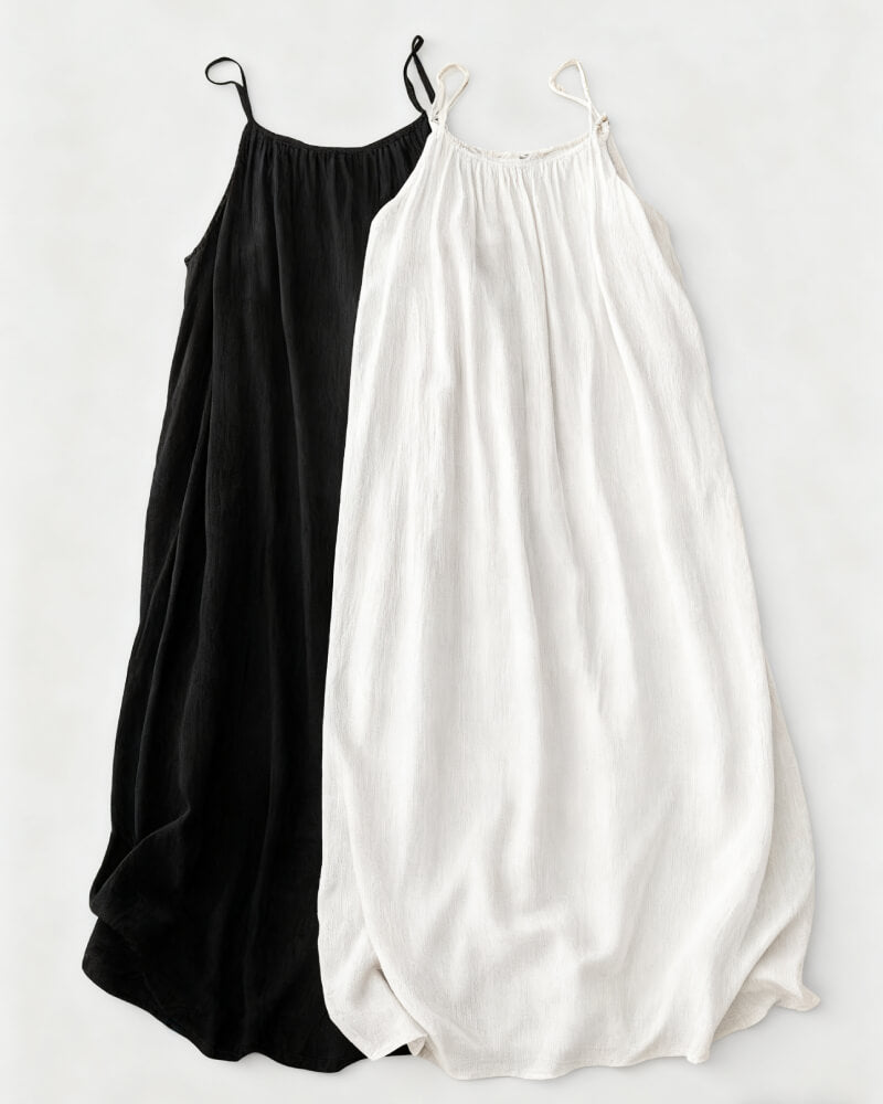 Women's Solid Color Backless Cami Dress