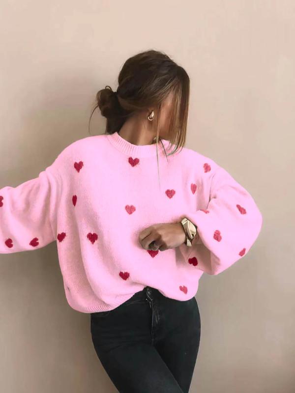 Amara | Premium Artisan Heart Knit Sweater