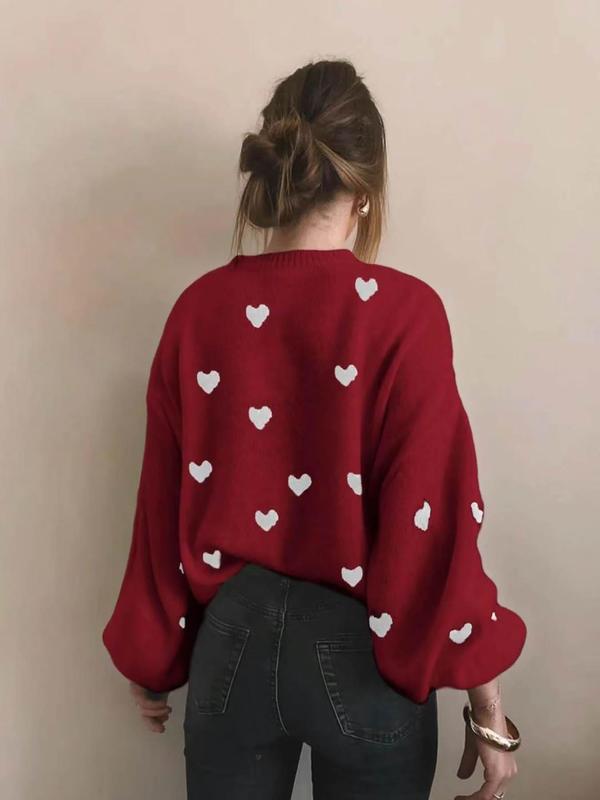 Amara | Premium Artisan Heart Knit Sweater