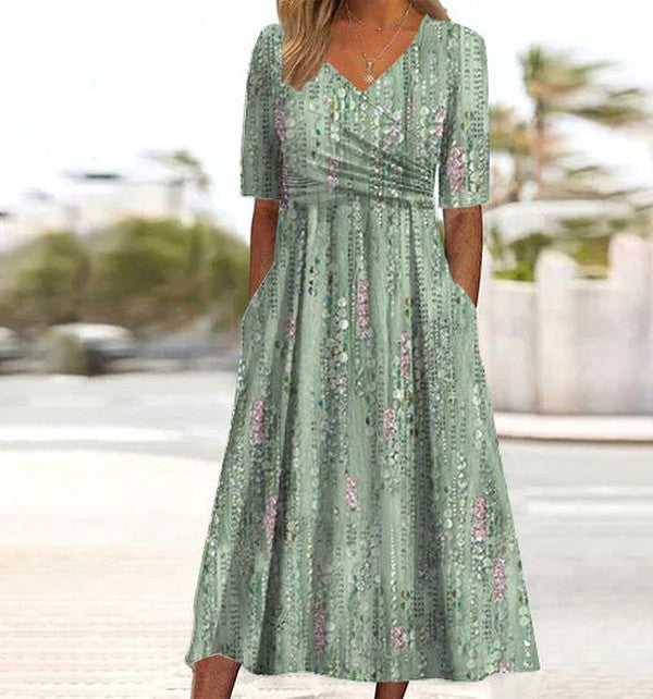 Philomene | Midi Dress with Flattering Tummy Coverage