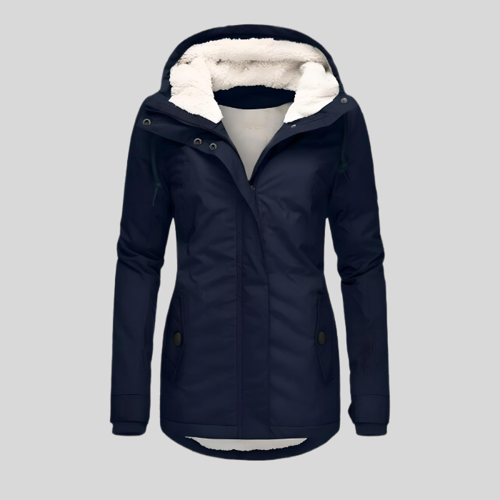 Alienor | Long Jacket with Hood and Lining