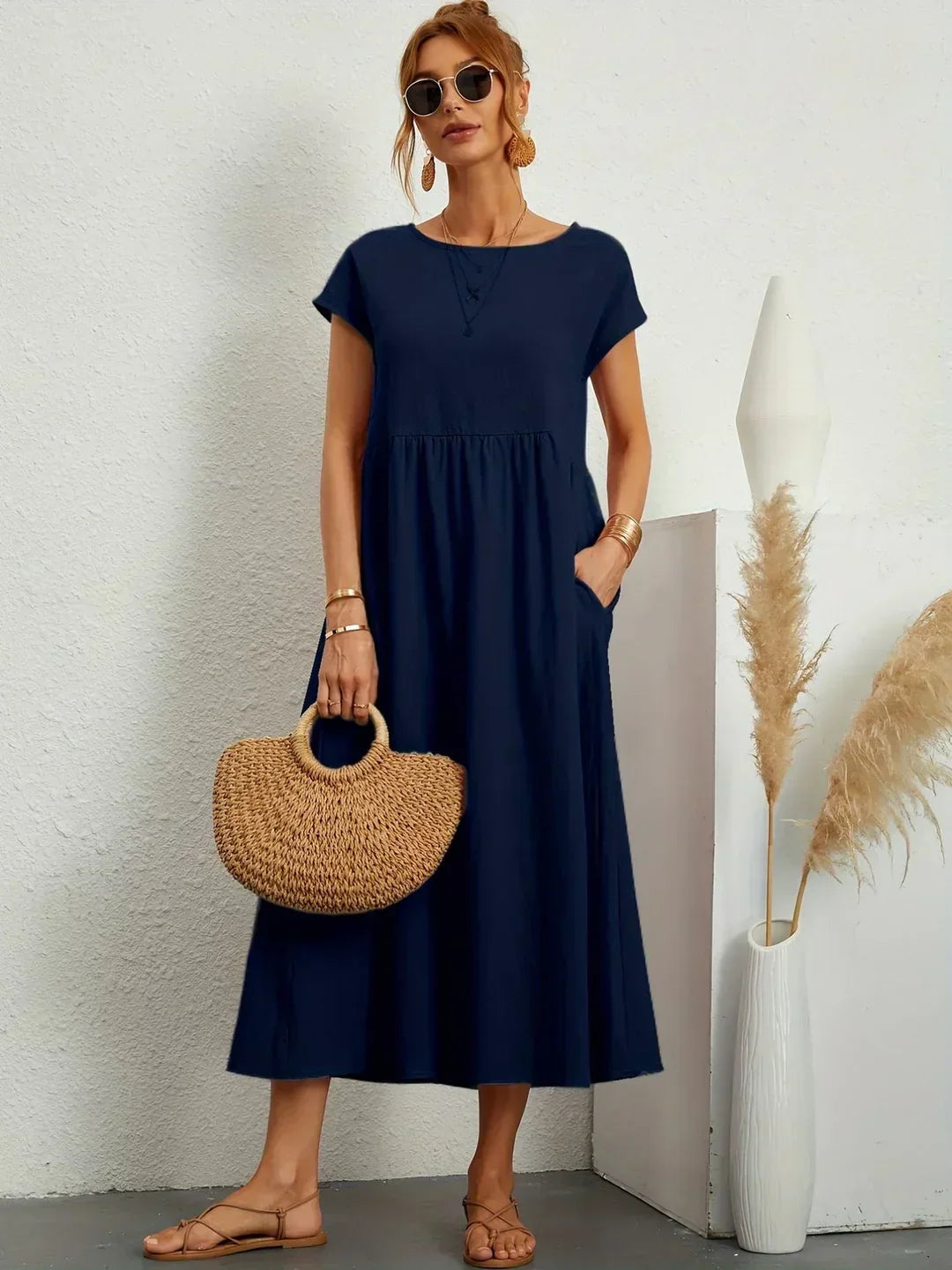 The Nadine | Luxury -Blend Shirt Dress