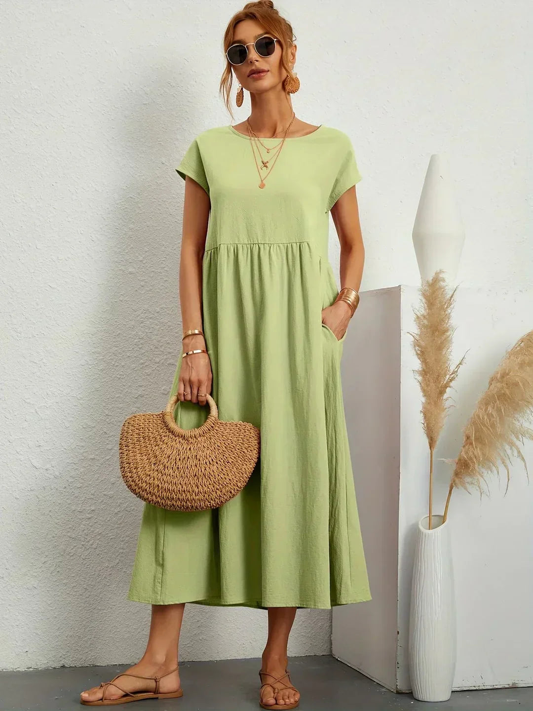 The Nadine | Luxury -Blend Shirt Dress