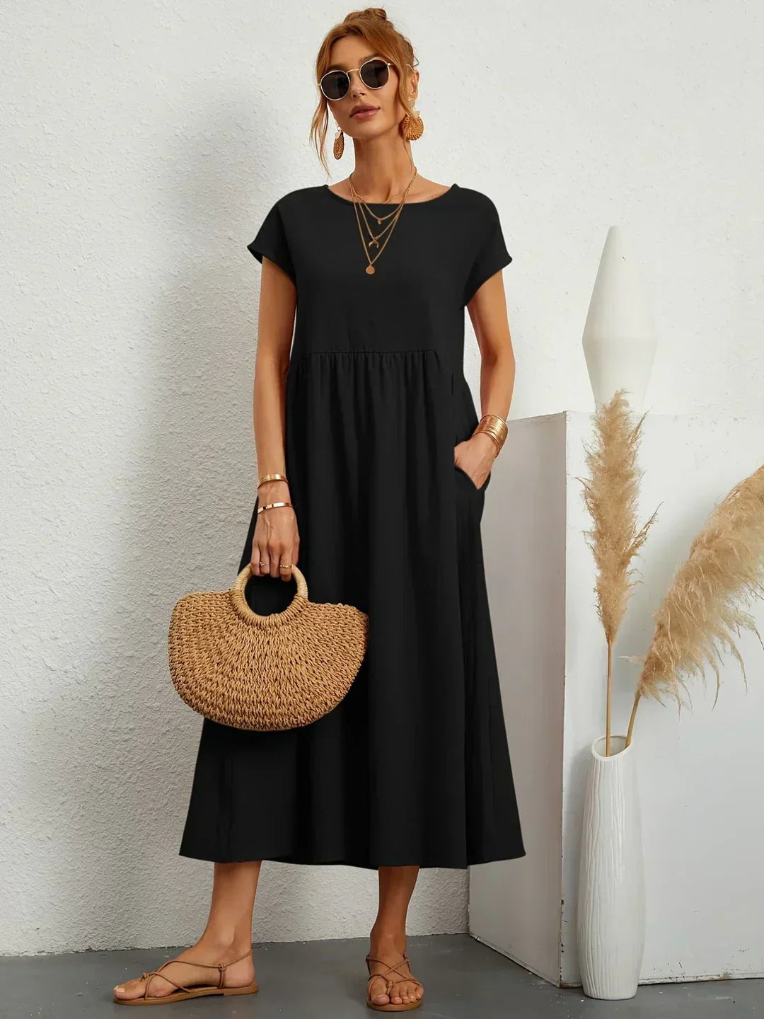 The Nadine | Luxury -Blend Shirt Dress