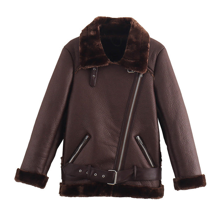 Ivanna | Fur Leather Jacket
