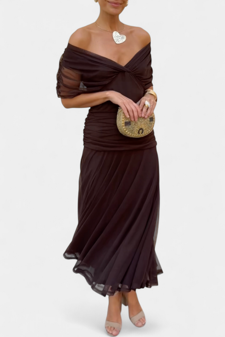 The Florendra | Elegant V-Neck Spring Maxi