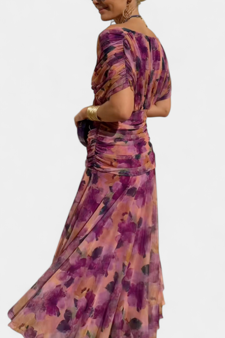 The Florendra | Elegant V-Neck Spring Maxi