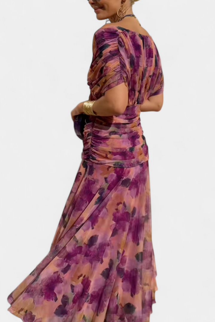 The Florendra | Elegant V-Neck Spring Maxi