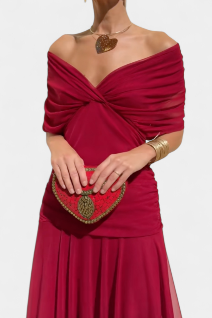 The Florendra | Elegant V-Neck Spring Maxi