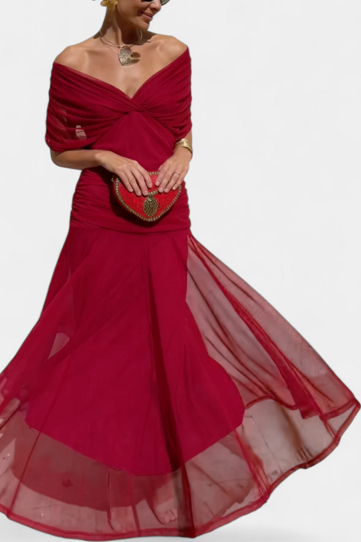 The Florendra | Elegant V-Neck Spring Maxi