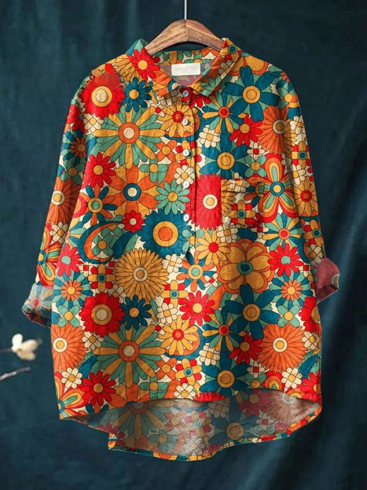 Flora | Vibrant Floral Embroidered Shirt