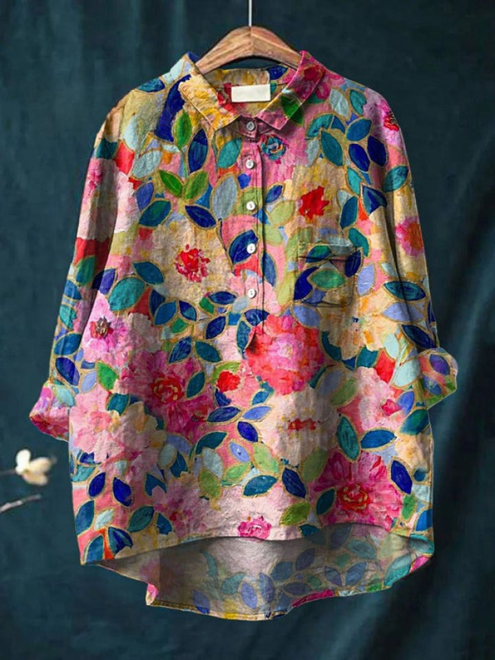 Flora | Vibrant Floral Embroidered Shirt
