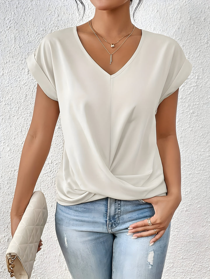 Sandra | Twist V-Neck Top