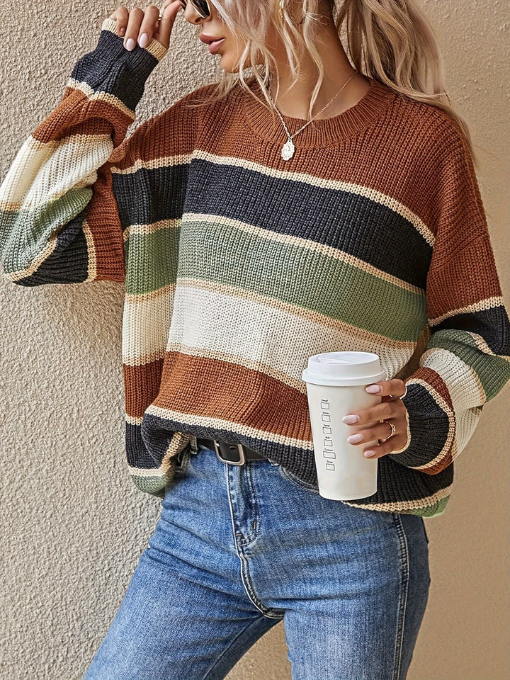 Edith | Colour Block Striped Jumper