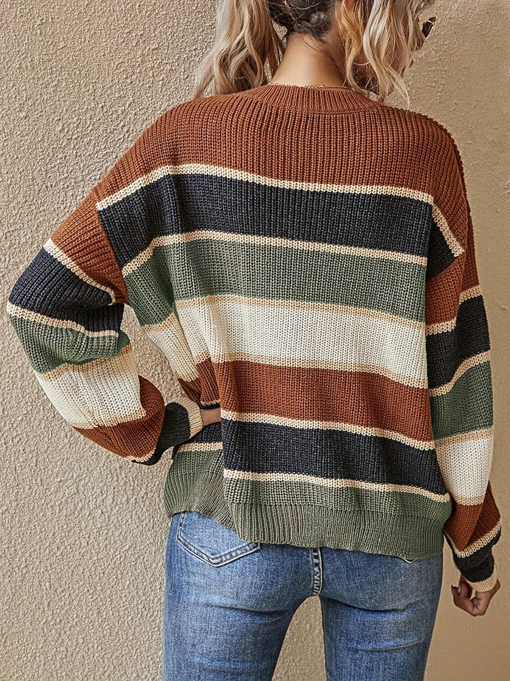 Edith | Colour Block Striped Jumper