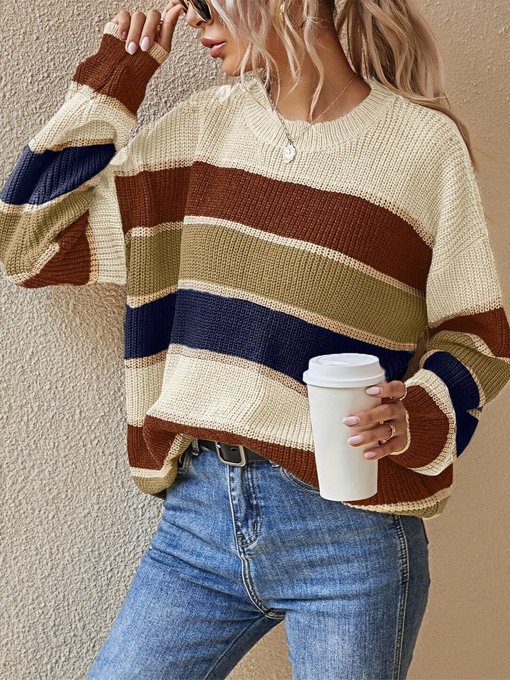 Edith | Colour Block Striped Jumper