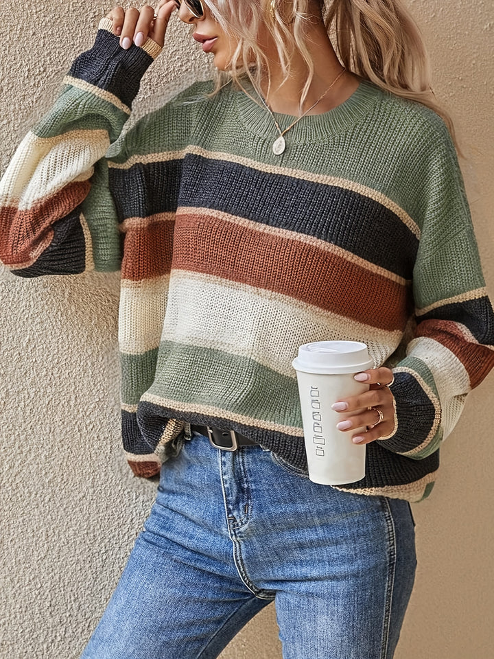 Edith | Colour Block Striped Jumper