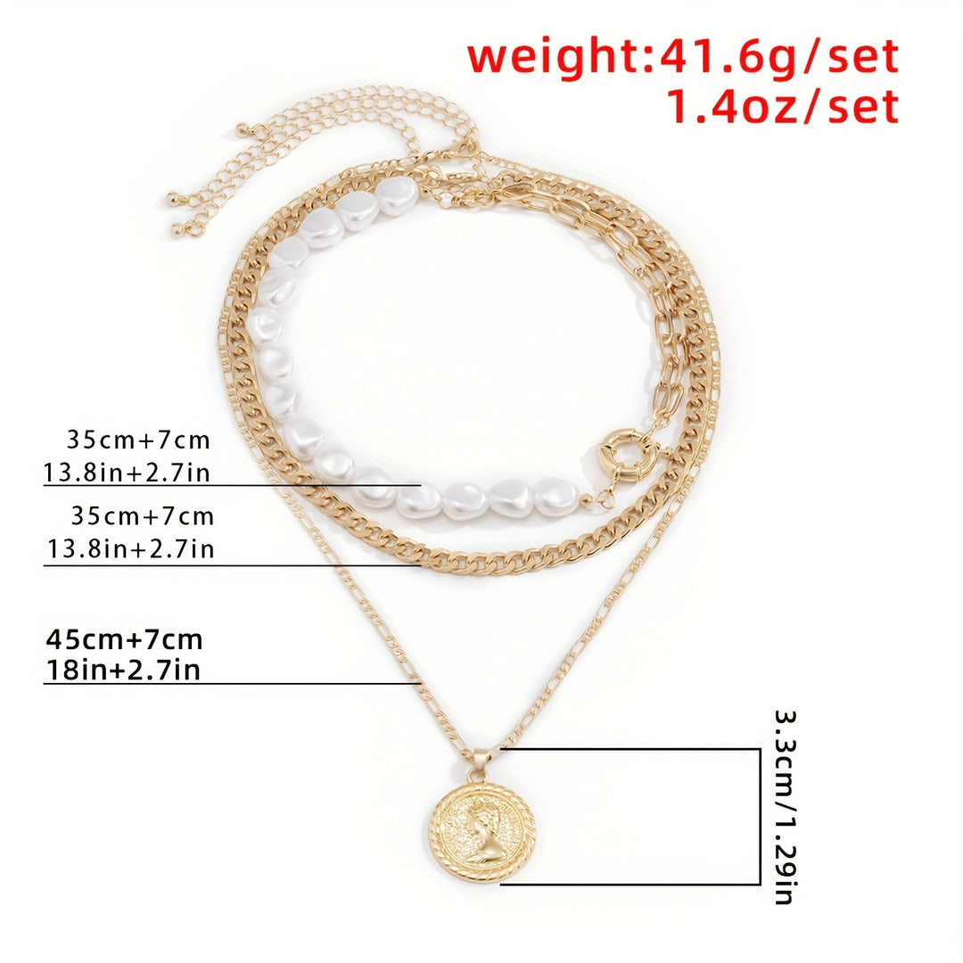 Eleanora| Baroque Pearl Necklace Set