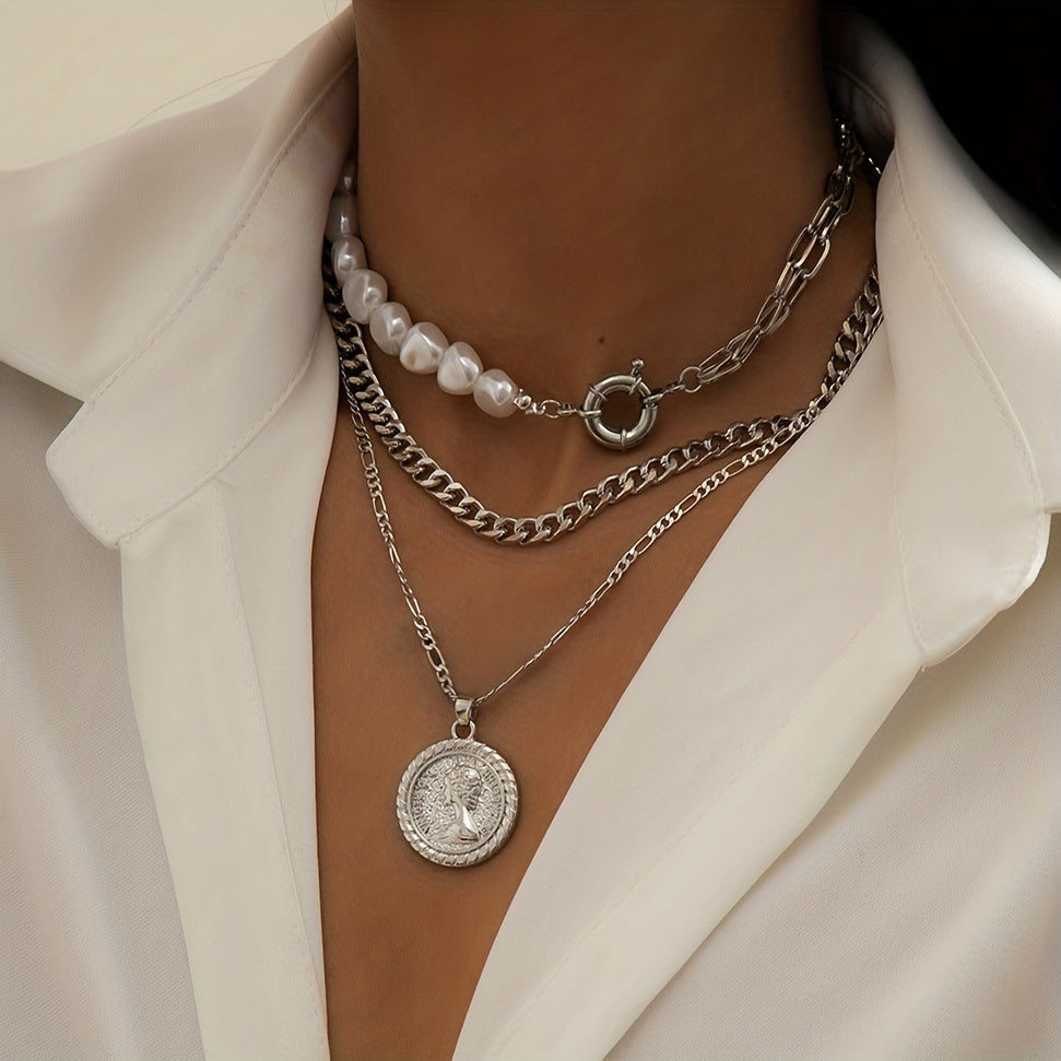Eleanora| Baroque Pearl Necklace Set