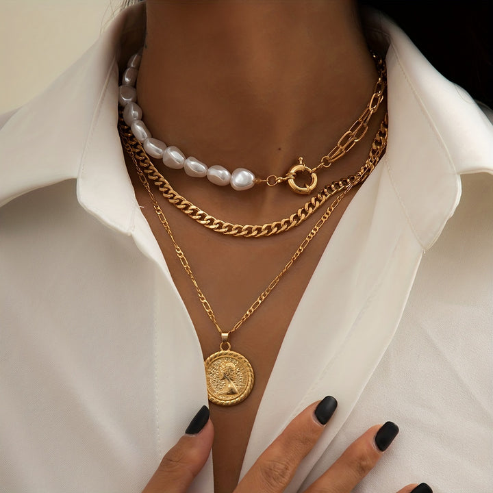 Eleanora| Baroque Pearl Necklace Set