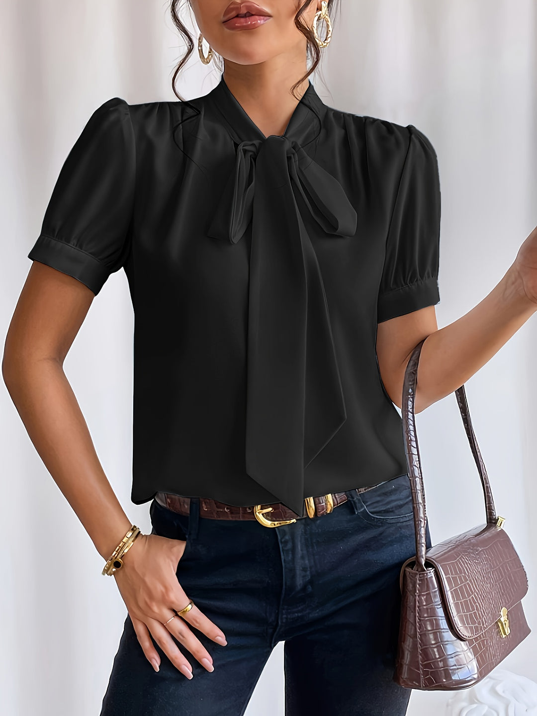 Harlow | Elegant Puff Sleeve Blouse