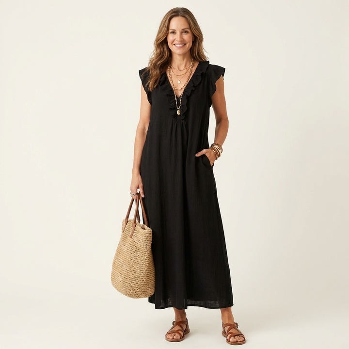 Josette | Ruffle Maxi Dress