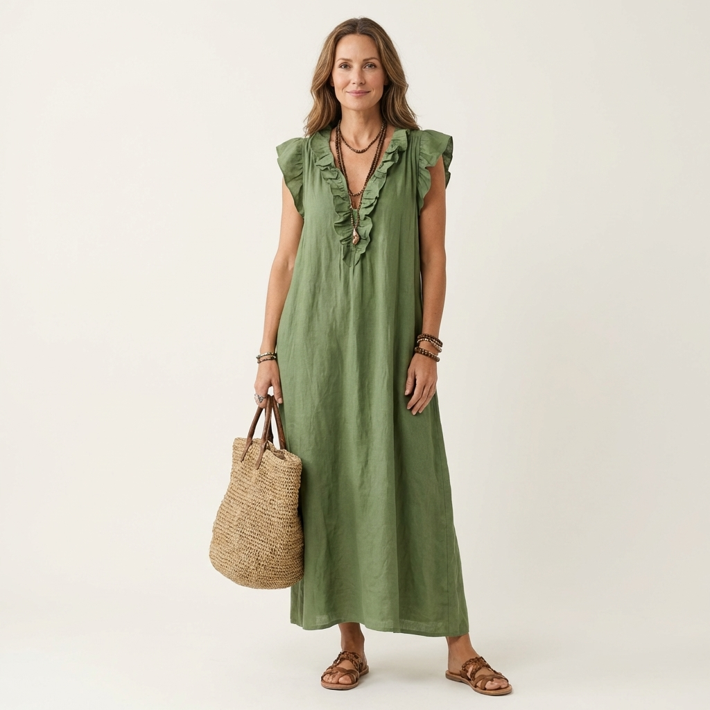 Josette | Ruffle Maxi Dress
