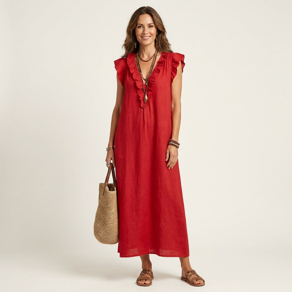 Josette | Ruffle Maxi Dress