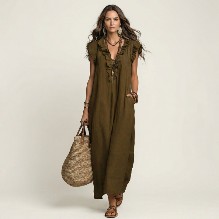 Josette | Ruffle Maxi Dress