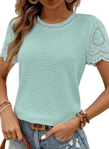 Pippa | Waffle Lotus Leaf Sleeve Top