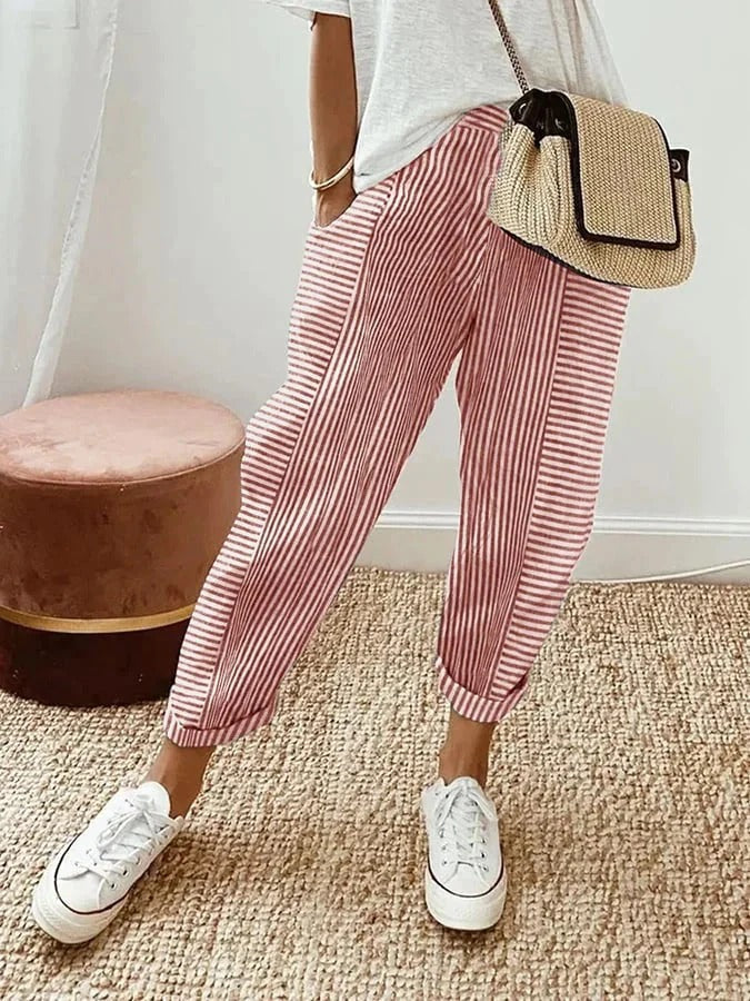 The Harriet | Striped Comfort Trousers