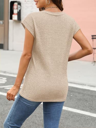 Rosie | Waffle Knit Short Sleeve Blouse