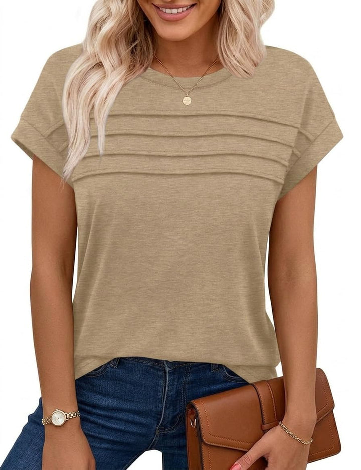 Sophie | Pleated Cap Sleeve Tank Top