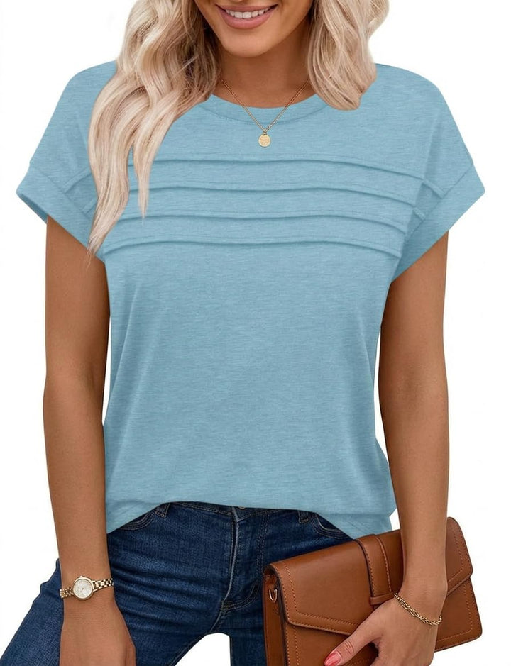 Sophie | Pleated Cap Sleeve Tank Top
