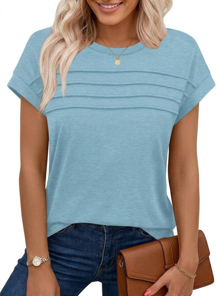Sophie | Pleated Cap Sleeve Tank Top