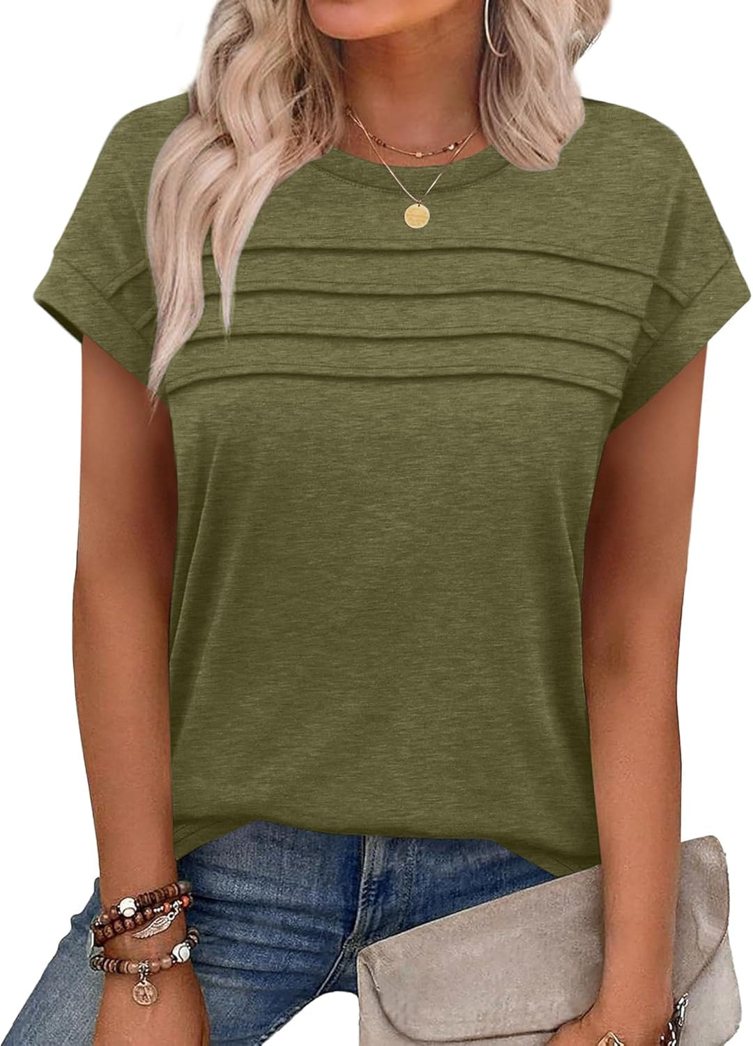 Sophie | Pleated Cap Sleeve Tank Top
