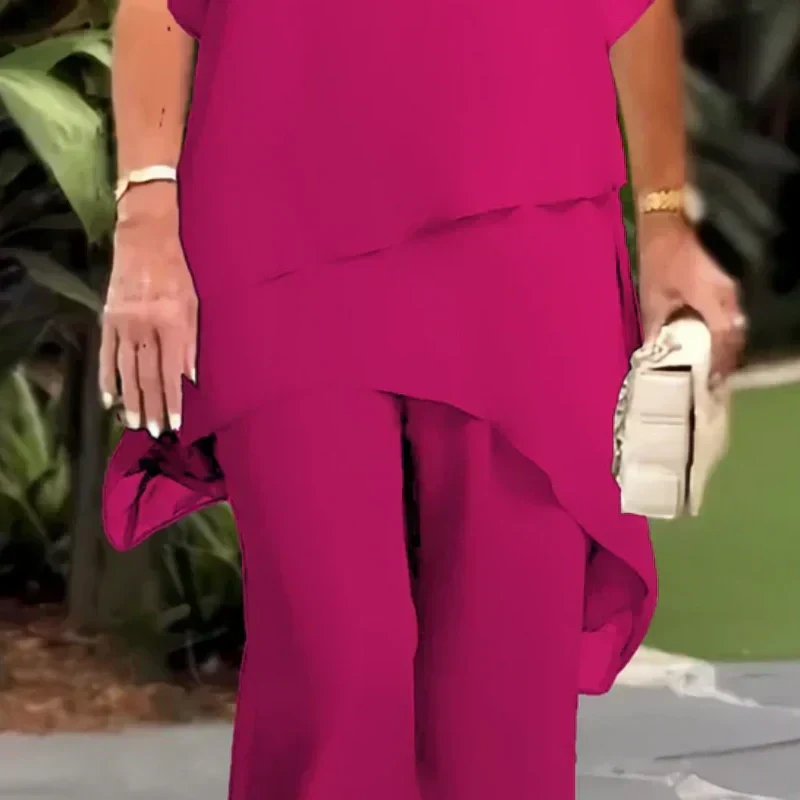 Amelia | Suit with Draped Palazzo Pants